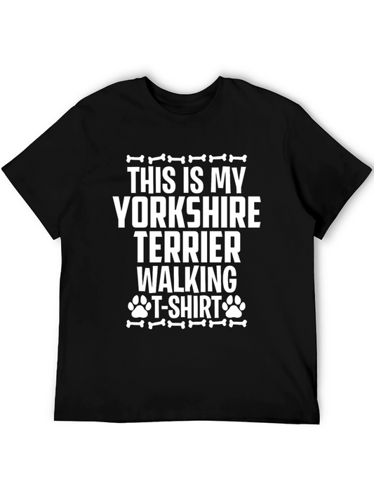 Yorkshire Terrier Walking T-Shirt - Dog Lover Tee