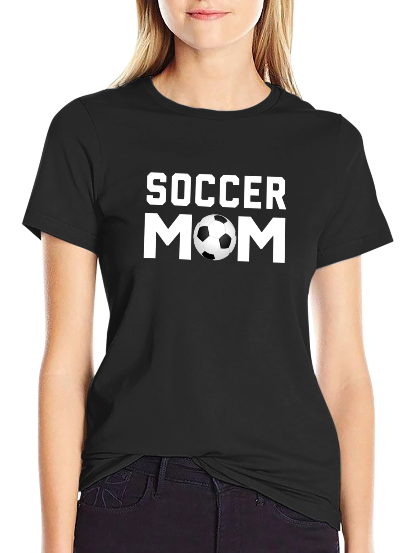 Soccer Mom Graphic Tee - Black