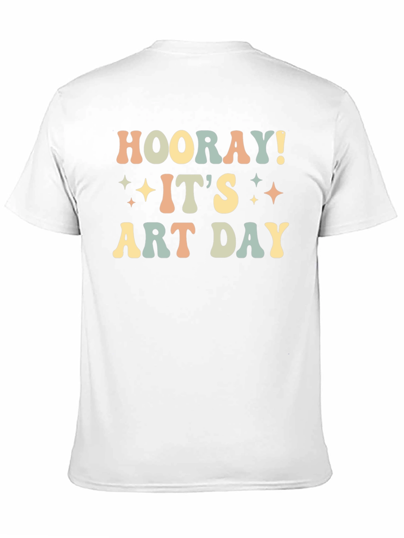 Hooray! Its Art Day Black Cotton T-Shirt