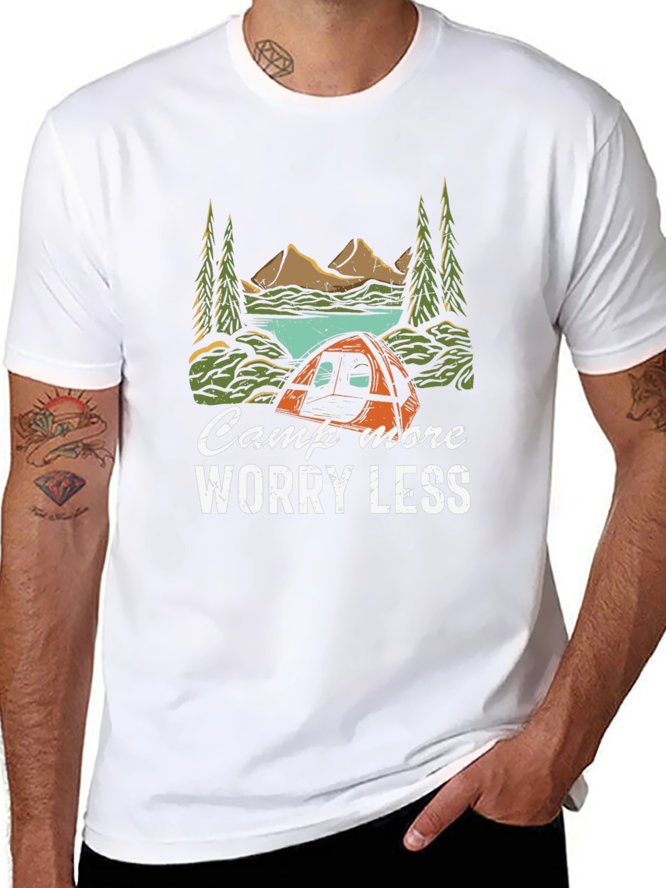 Camp More Worry Less Graphic Tee