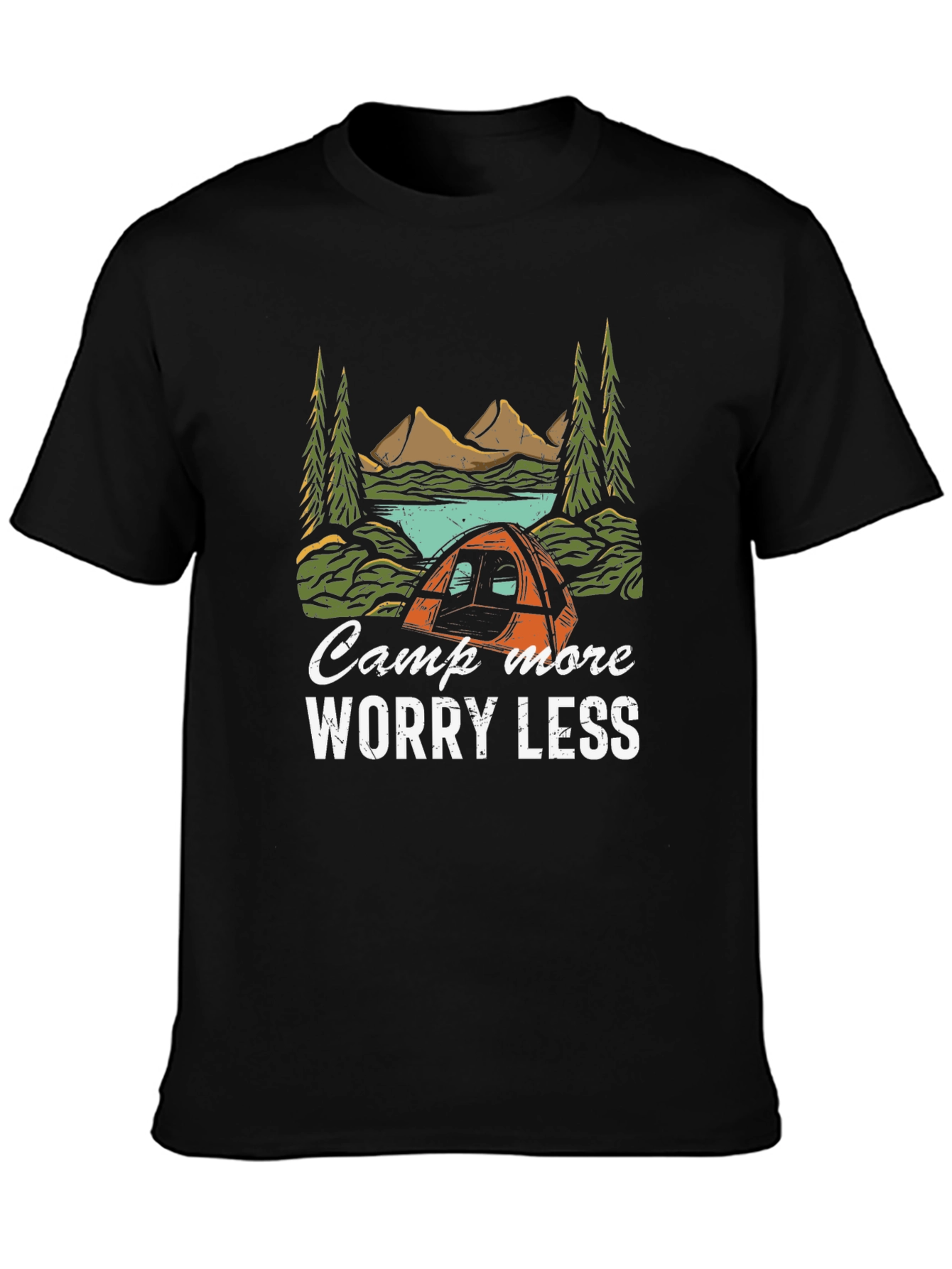 Camp More Worry Less Graphic Tee