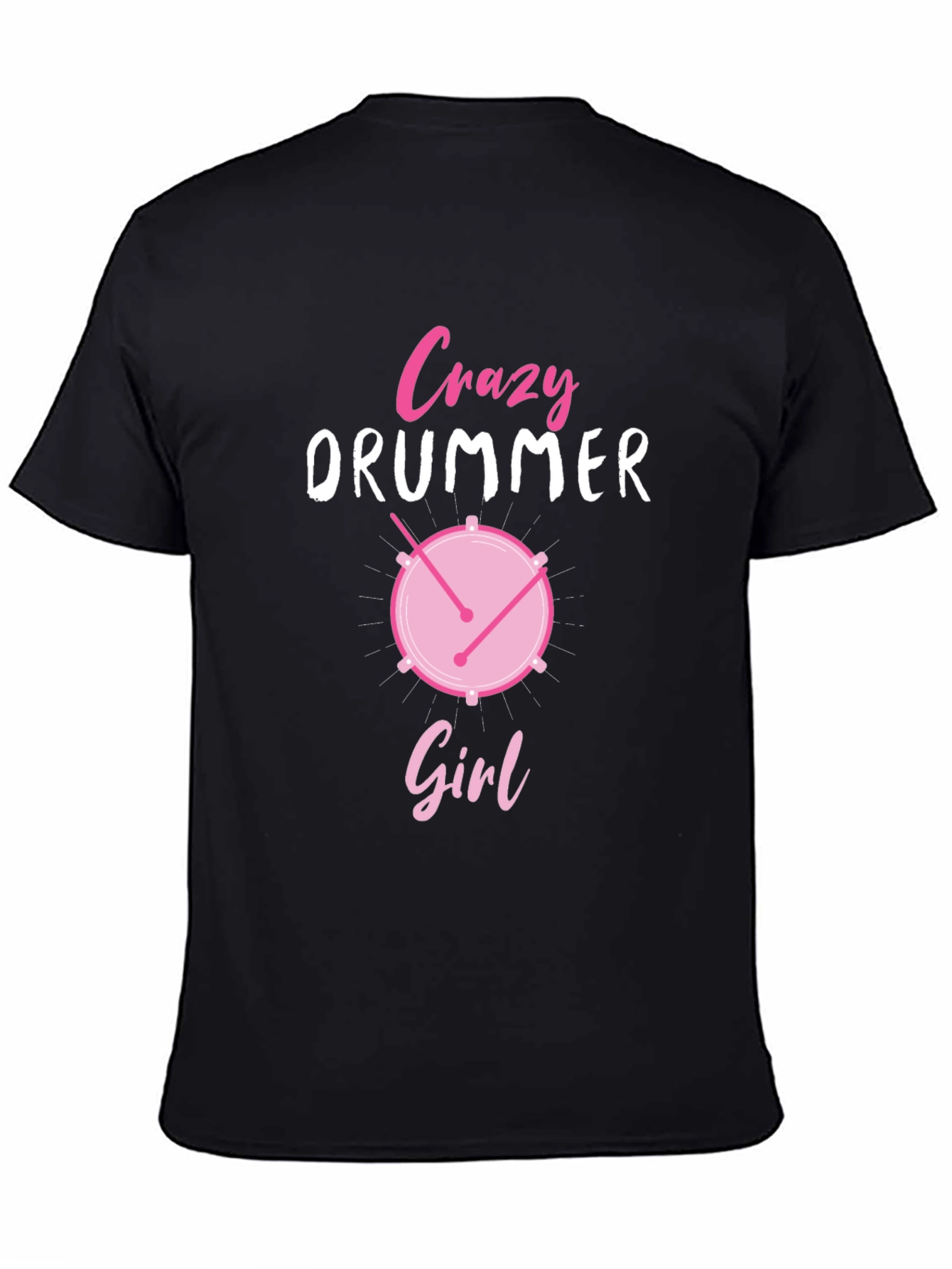 Crazy Drummer Girl T-Shirt - Music Lover Tee
