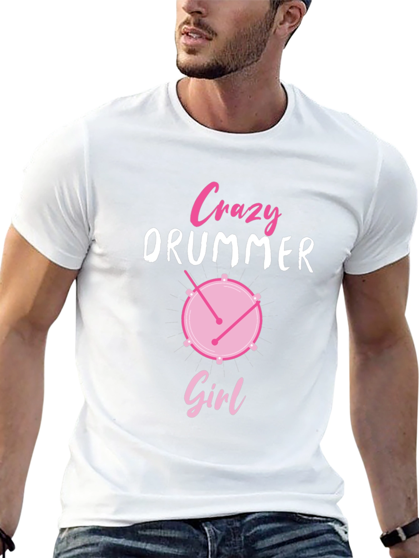 Crazy Drummer Girl T-Shirt - Music Lover Tee