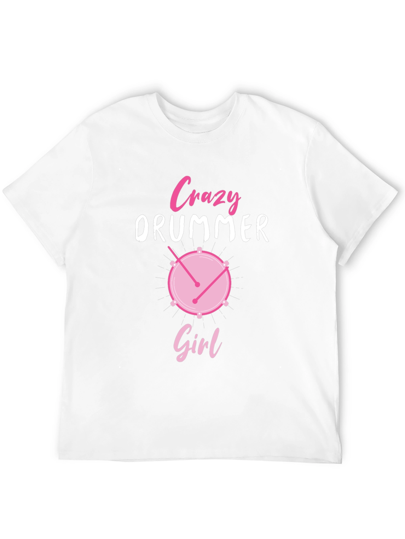 Crazy Drummer Girl T-Shirt - Music Lover Tee