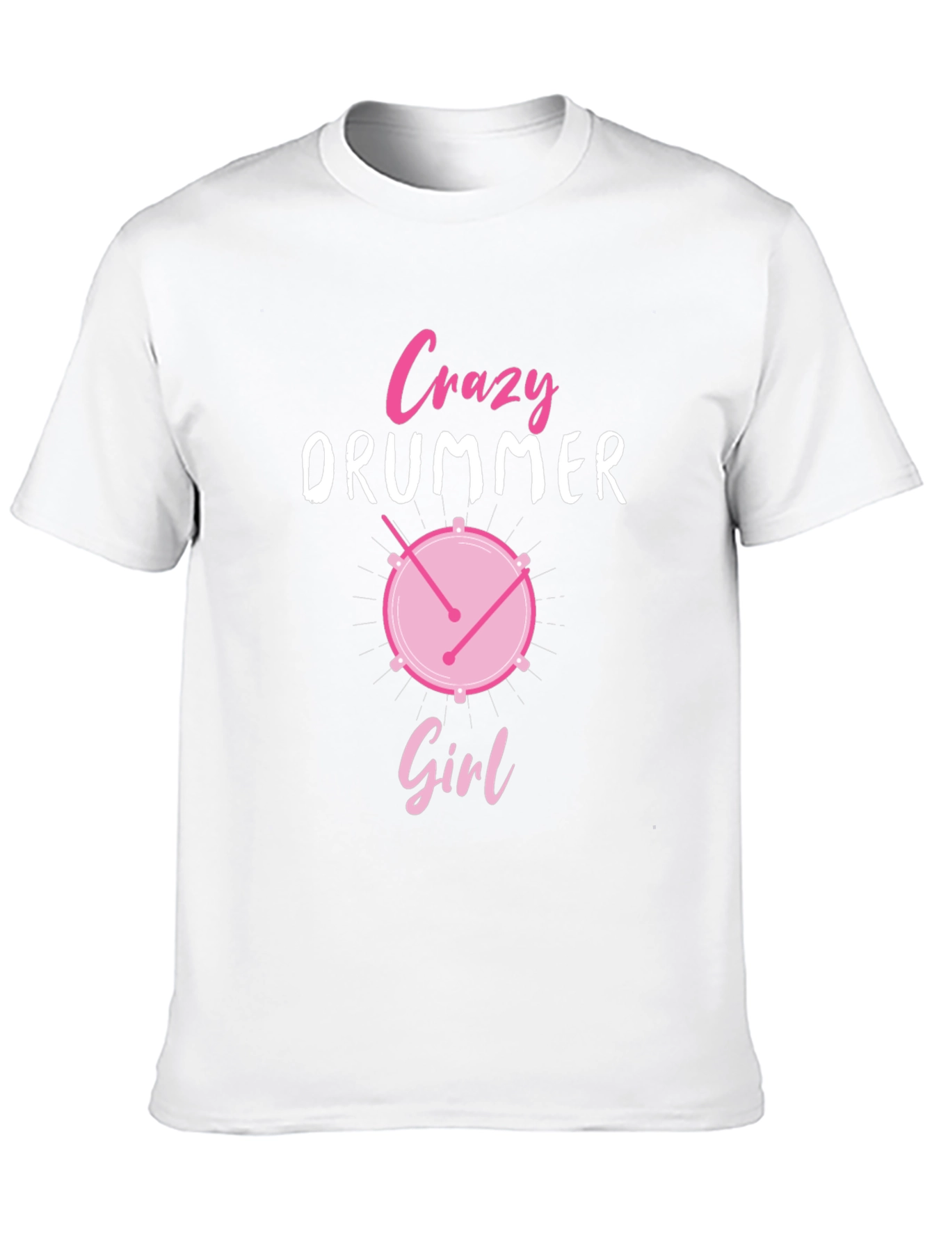 Crazy Drummer Girl T-Shirt - Music Lover Tee