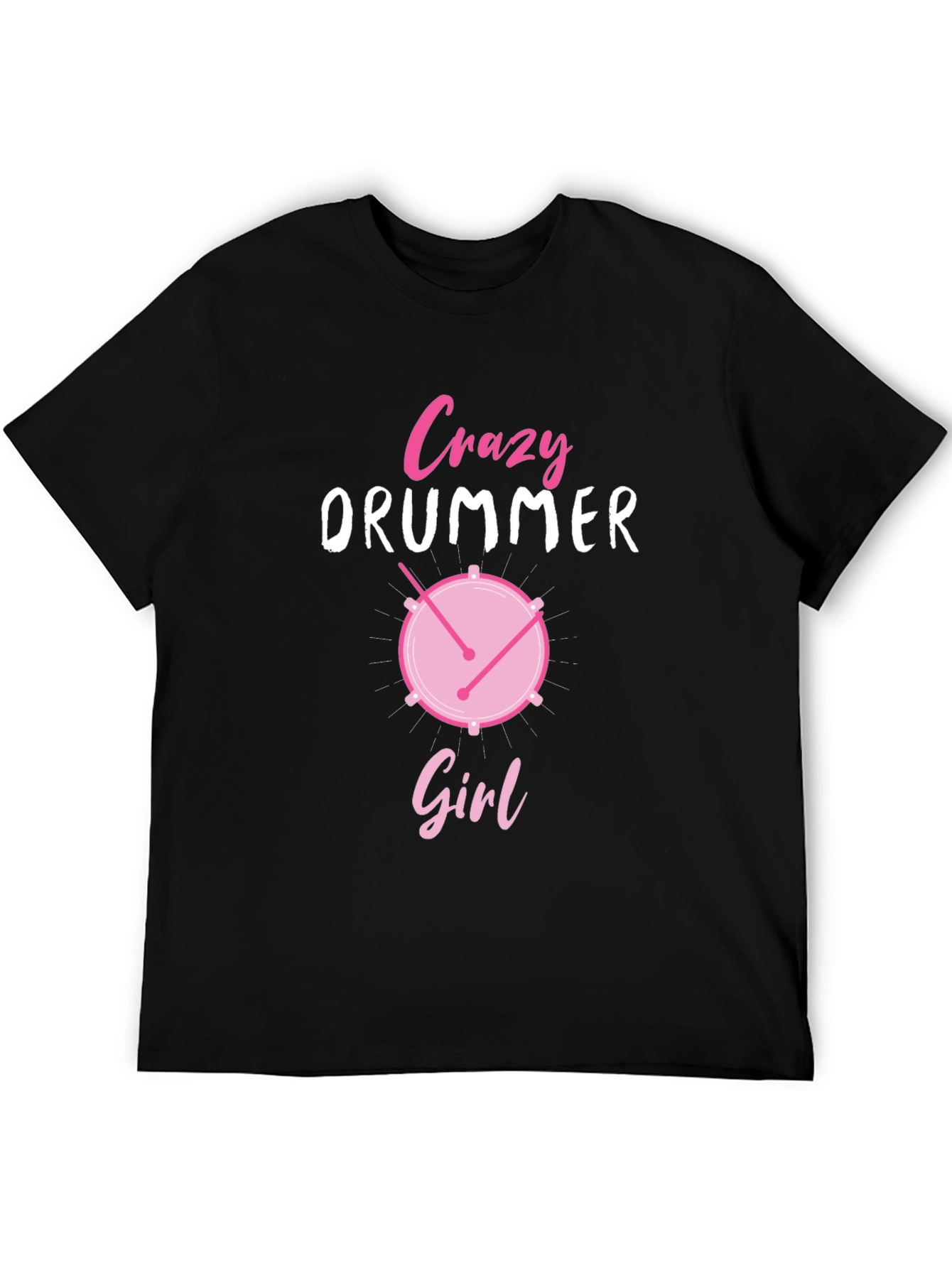 Crazy Drummer Girl T-Shirt - Music Lover Tee