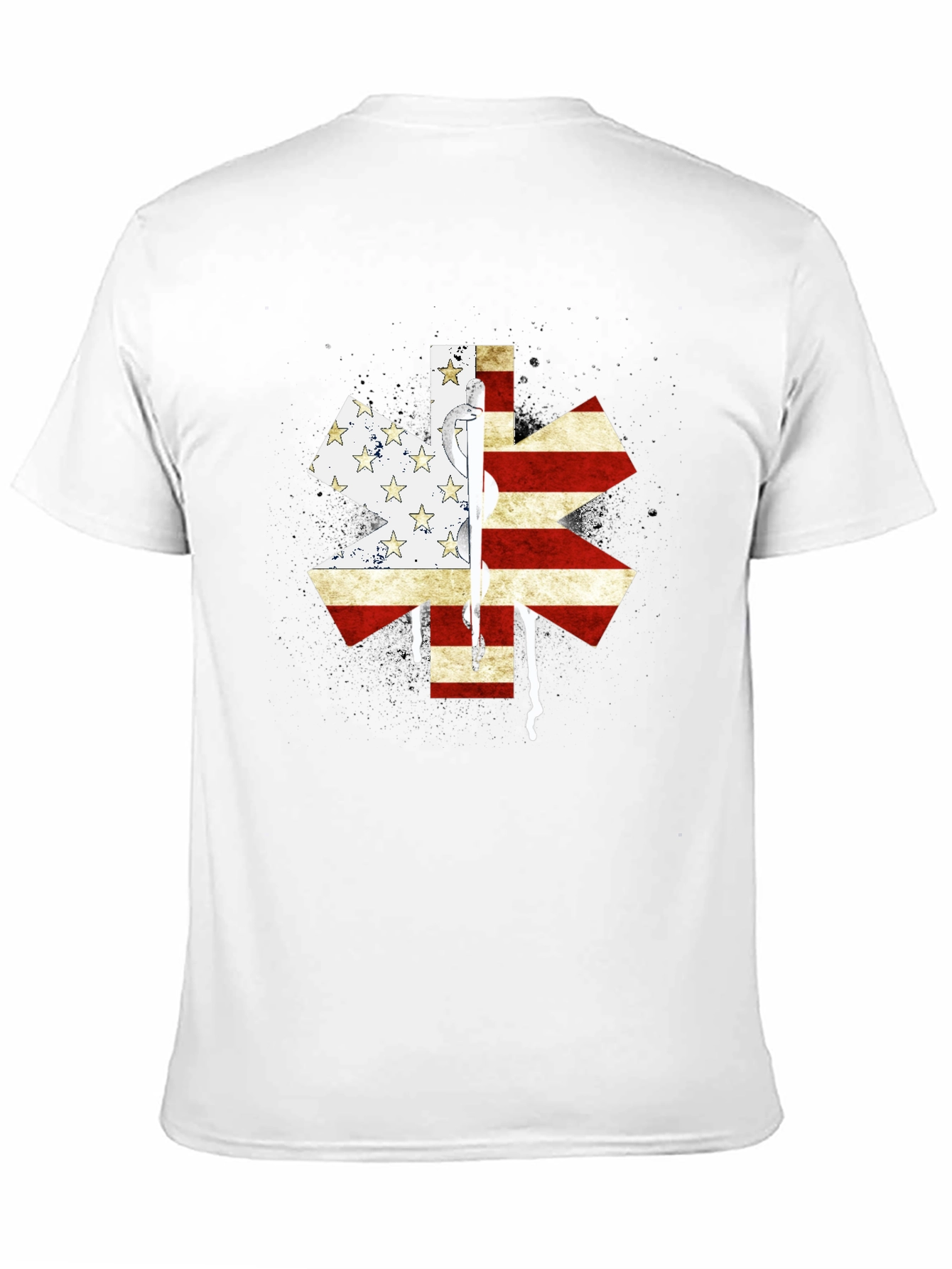 American Flag Star of Life EMS T-Shirt