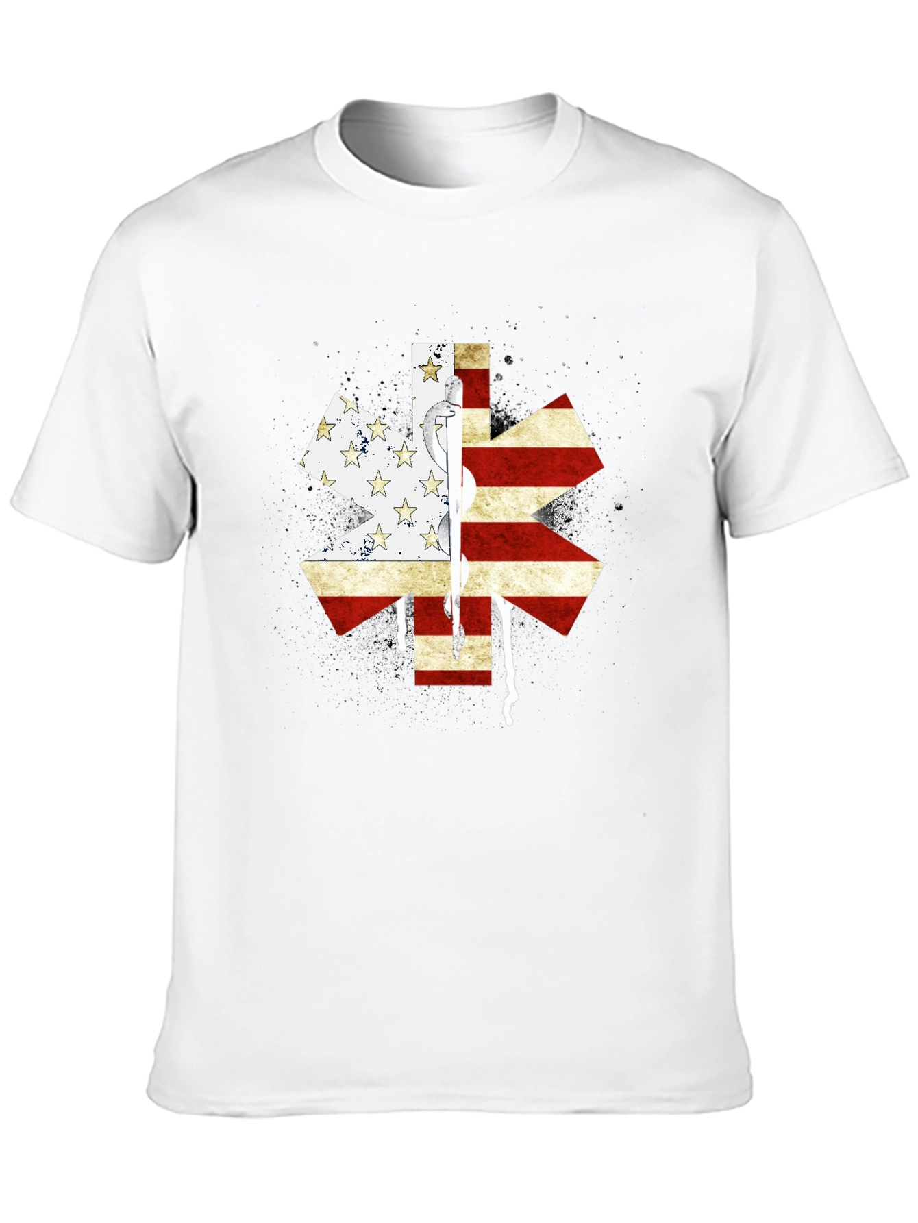 American Flag Star of Life EMS T-Shirt