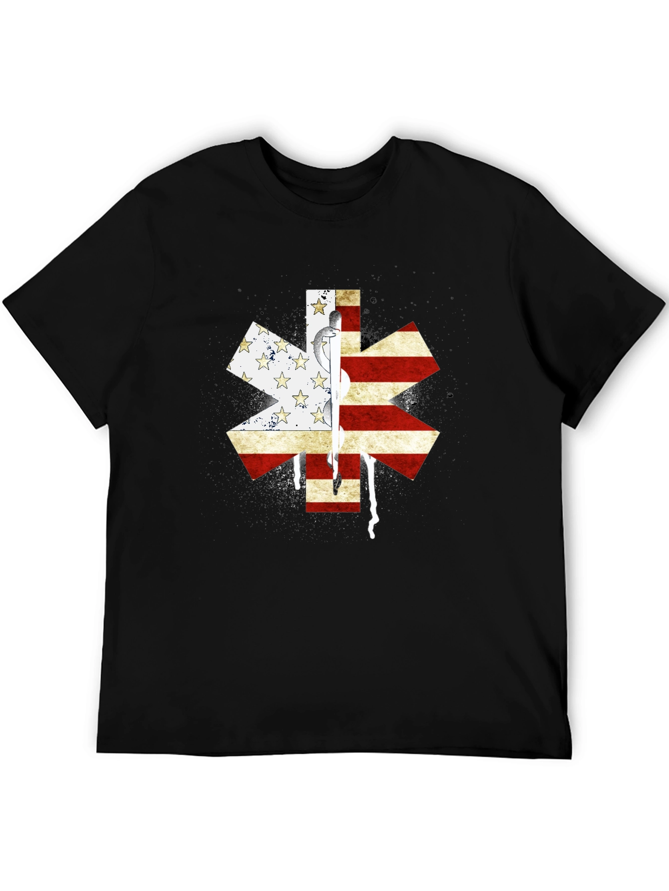 American Flag Star of Life EMS T-Shirt