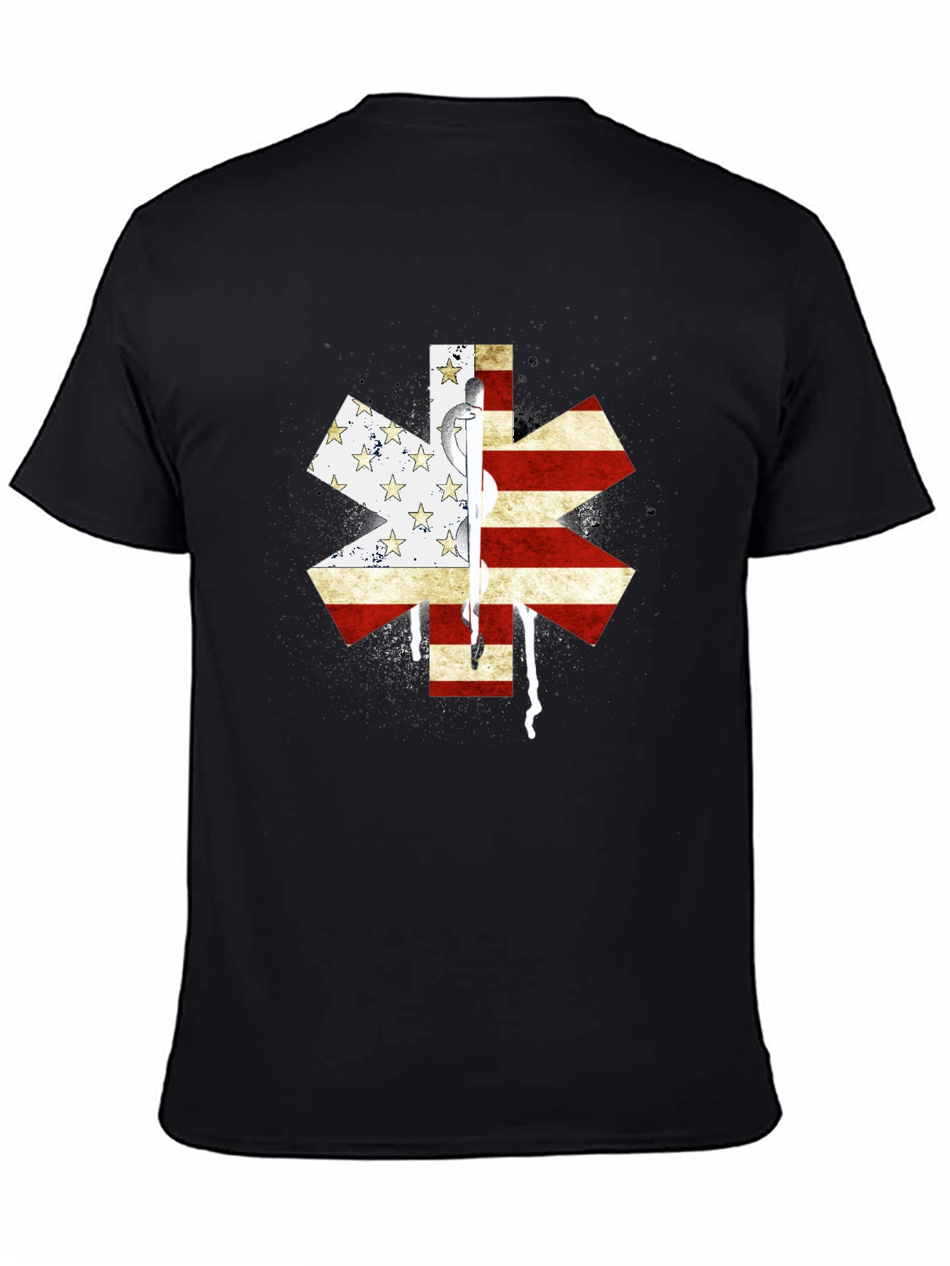 American Flag Star of Life EMS T-Shirt