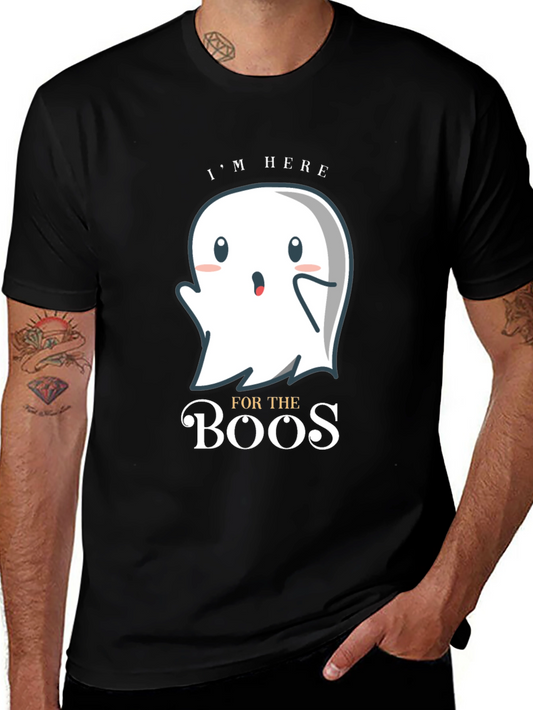 Funny Halloween Ghost T-Shirt - Im Here for the Boos