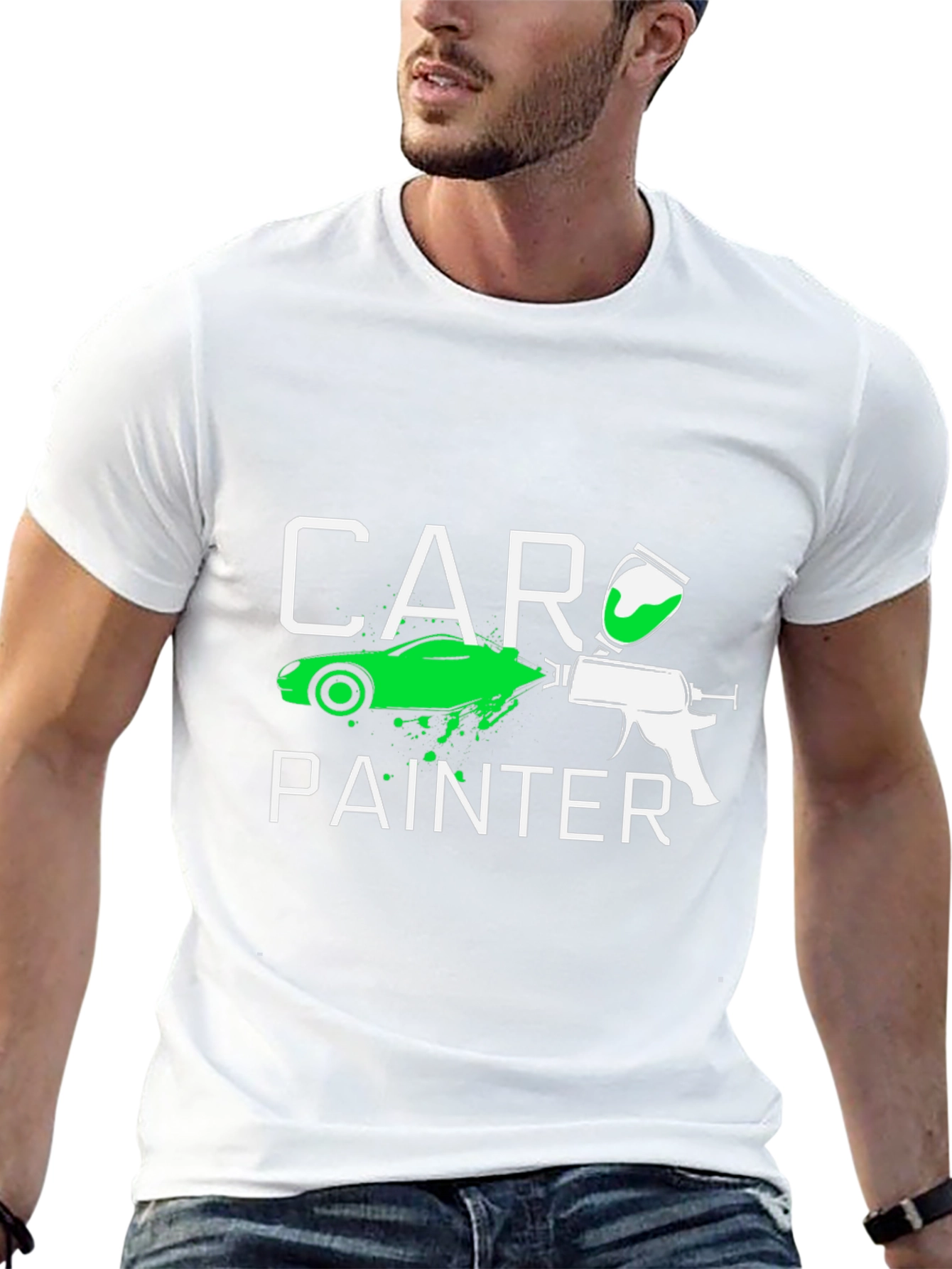 Car Painter Graphic Tee - Automotive Art Shirt