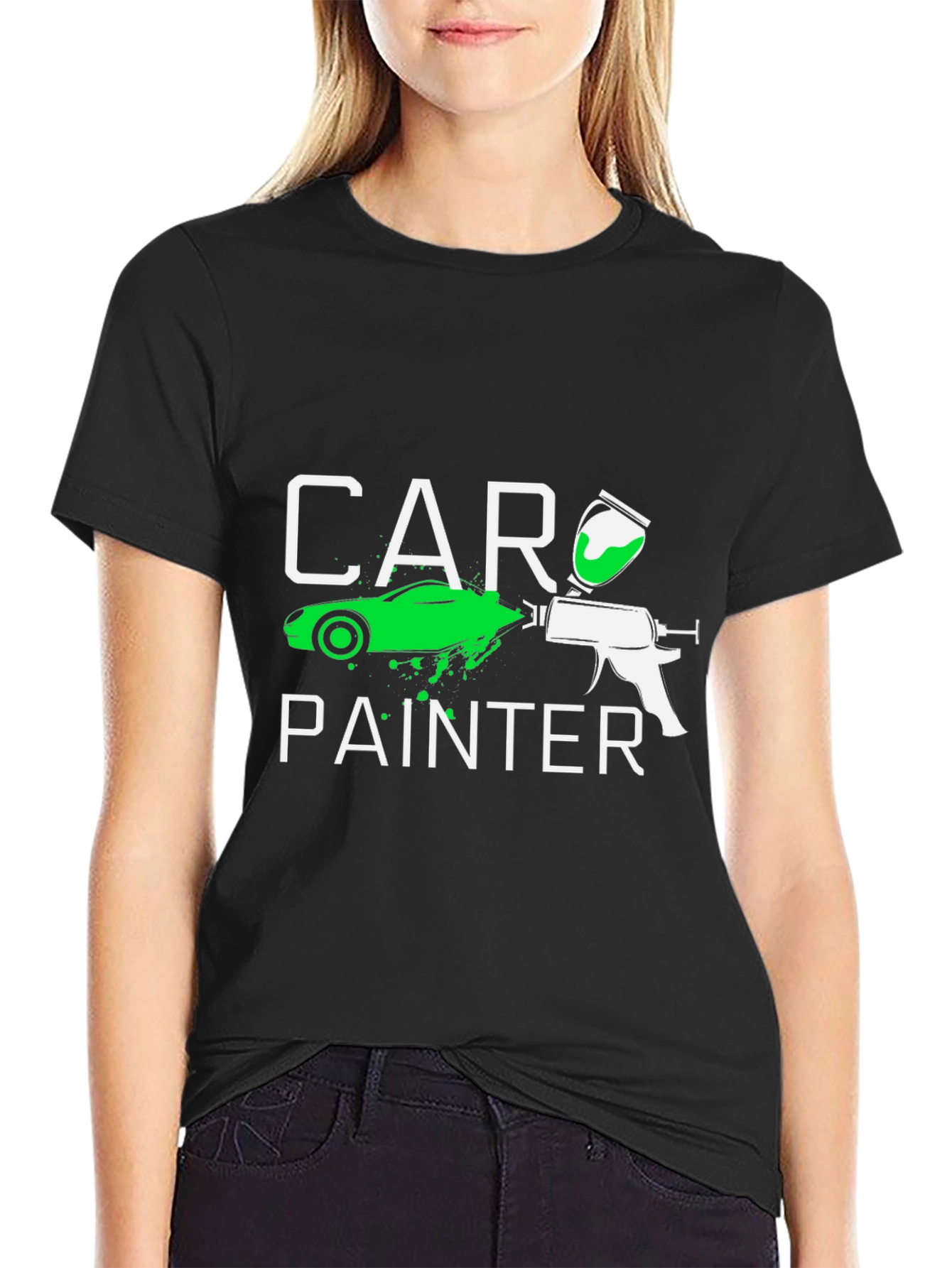 Car Painter Graphic Tee - Automotive Art Shirt