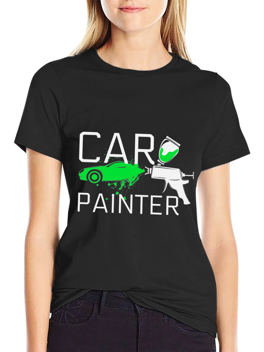 Car Painter Graphic Tee - Automotive Art Shirt