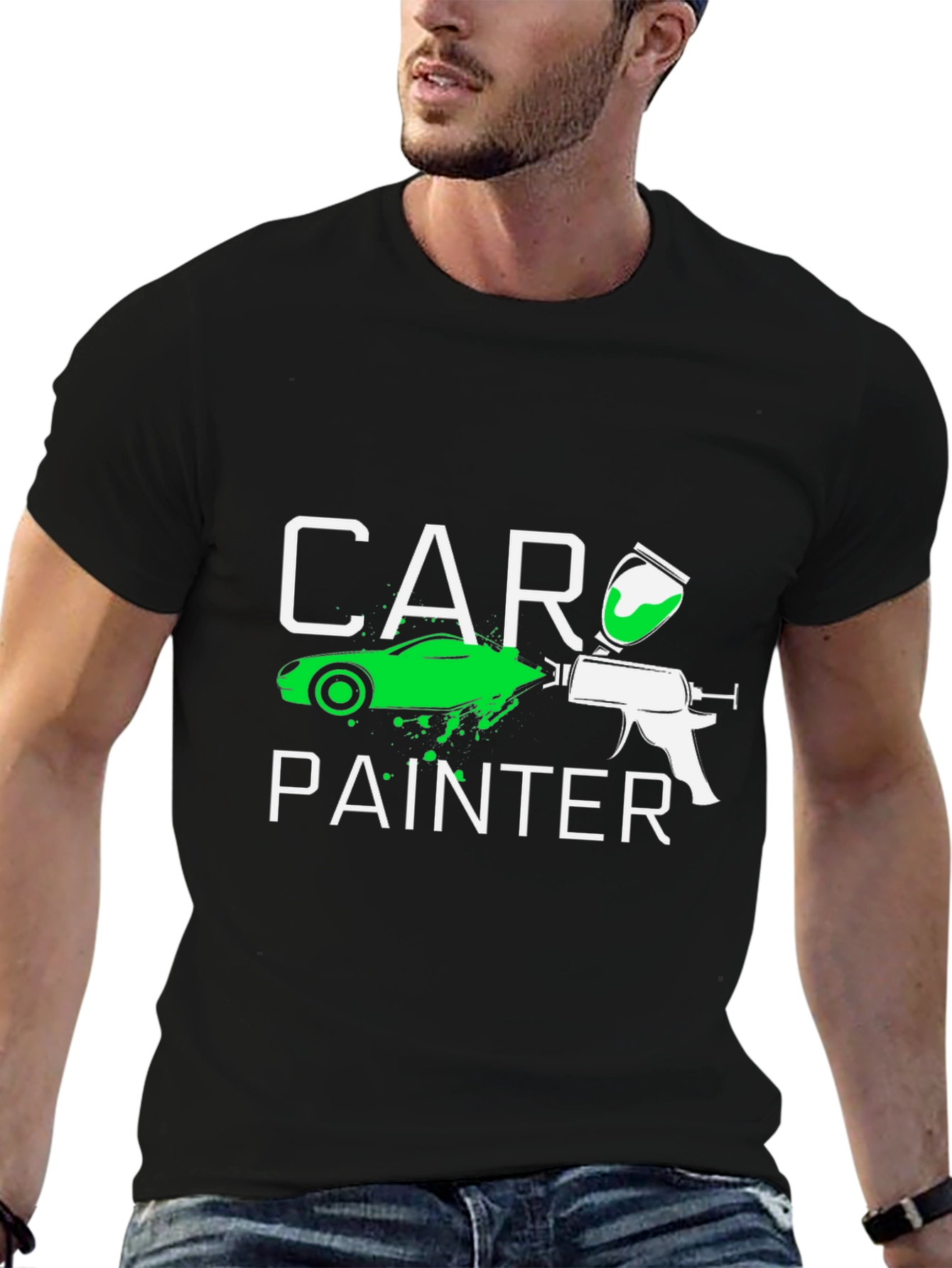 Car Painter Graphic Tee - Automotive Art Shirt