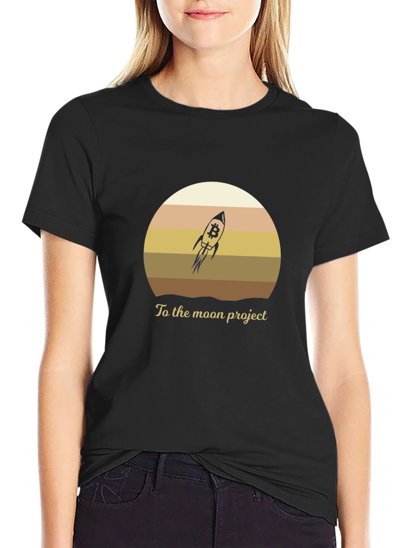 Bitcoin Rocket To The Moon T-Shirt