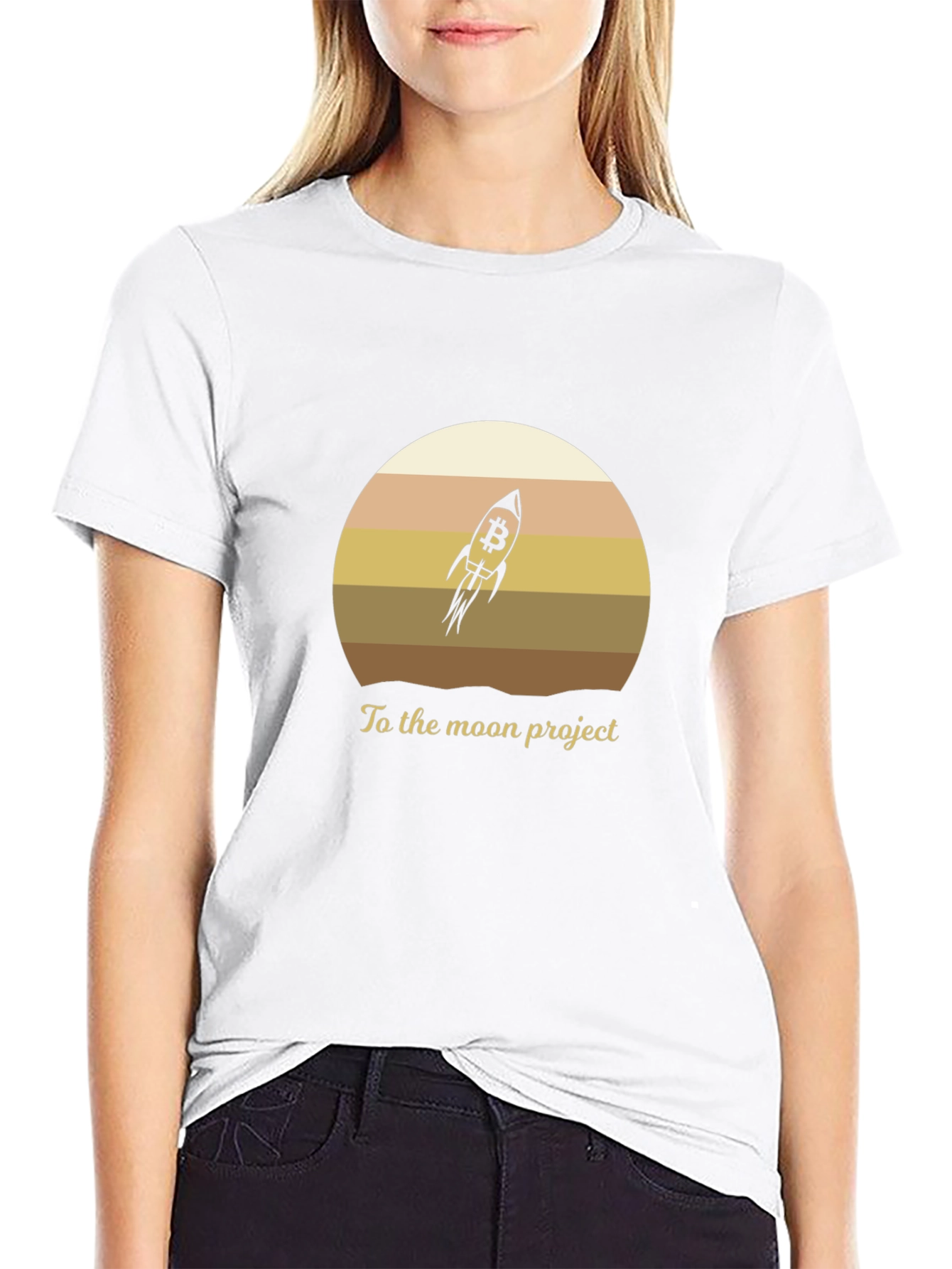 Bitcoin Rocket To The Moon T-Shirt