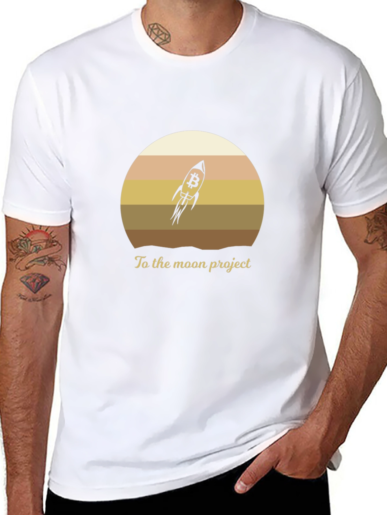 Bitcoin Rocket To The Moon T-Shirt