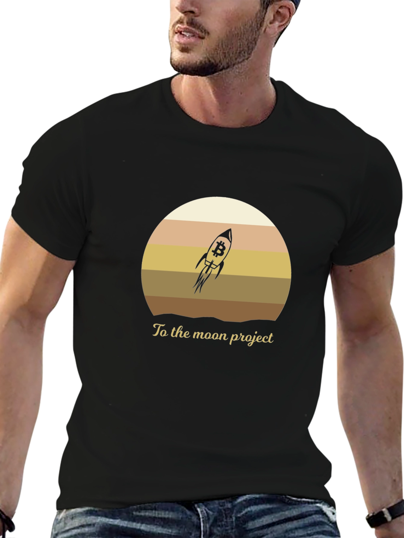 Bitcoin Rocket To The Moon T-Shirt