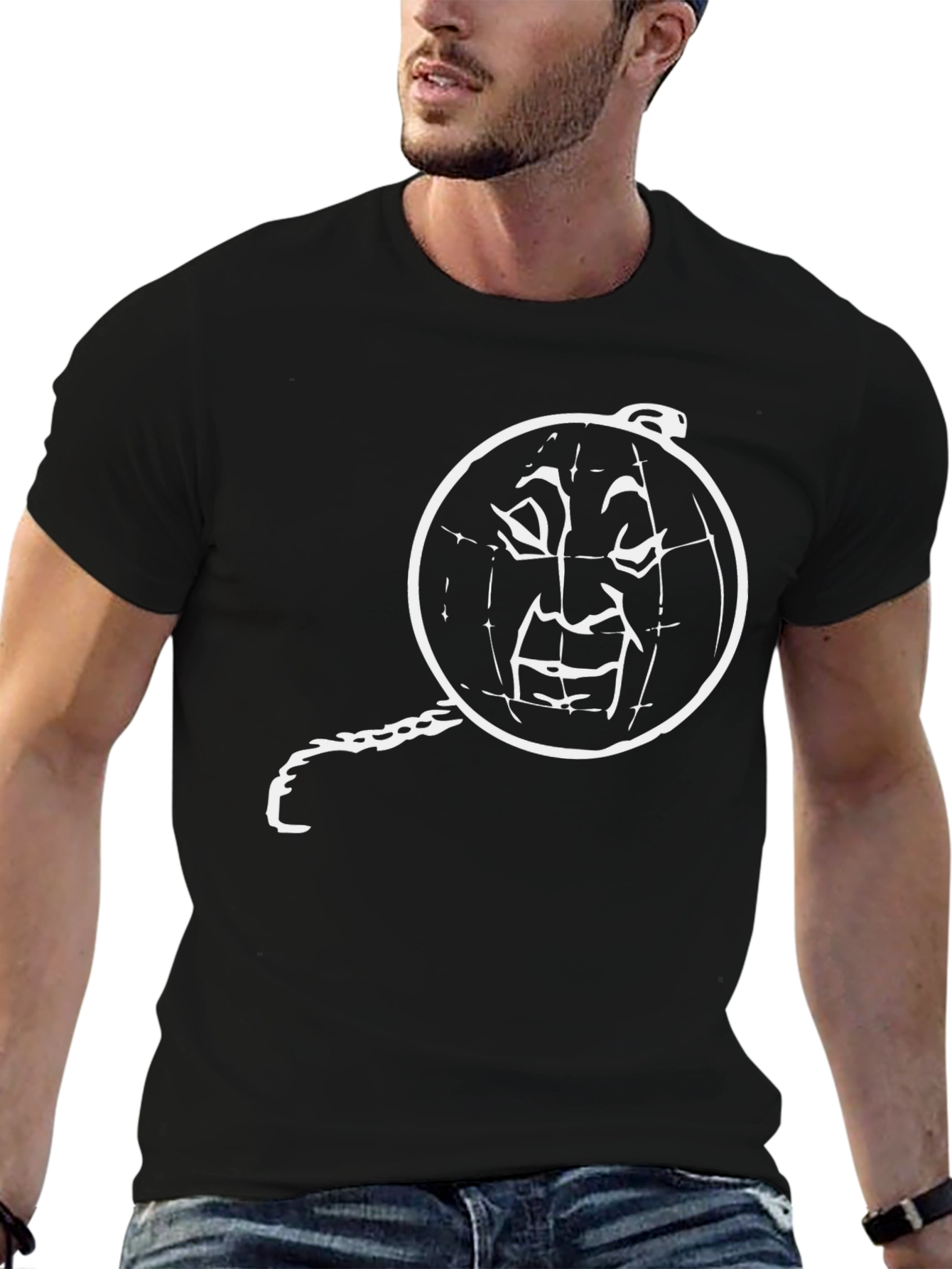 Monocle Man Graphic Black Tee