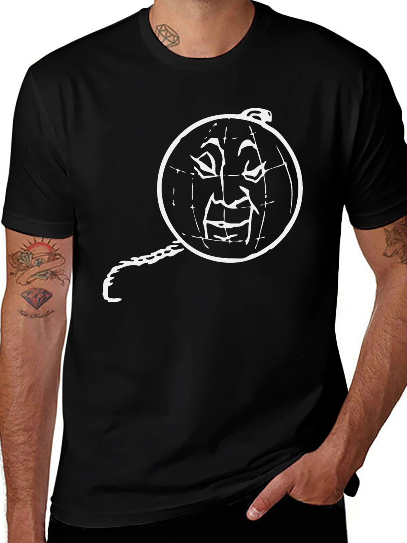 Monocle Man Graphic Black Tee