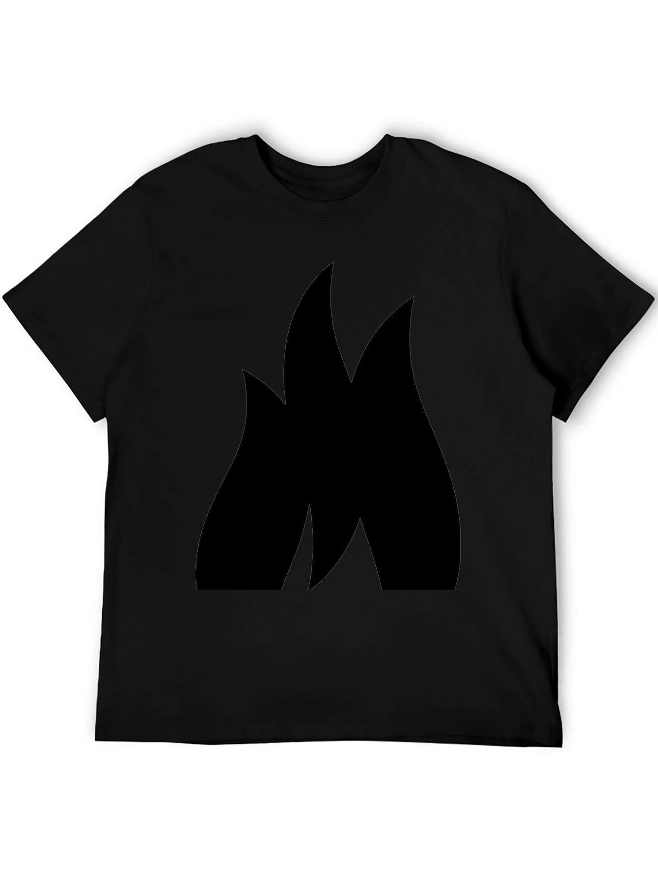 Flame Graphic Black T-Shirt - Soft Cotton Casual Tee