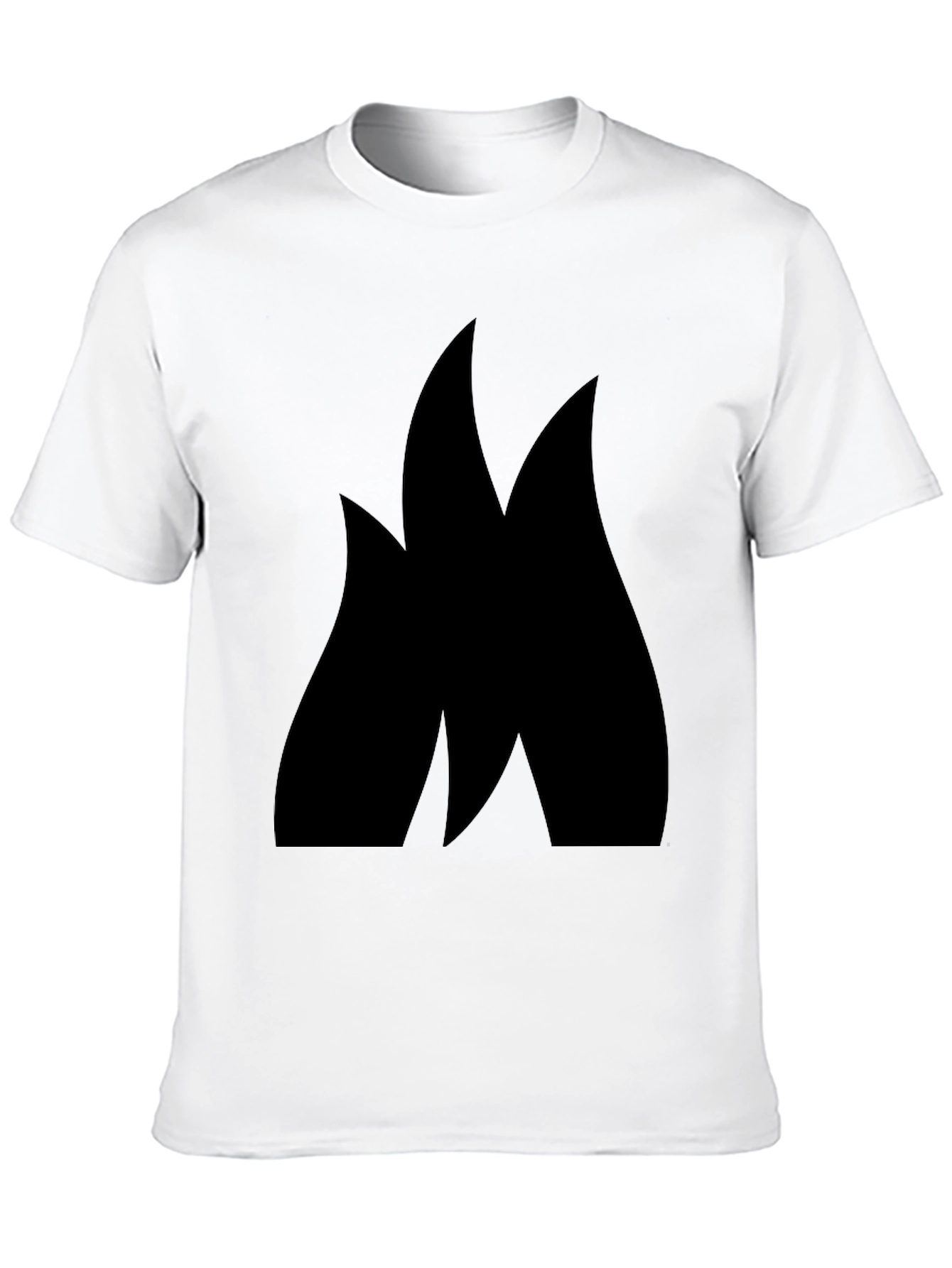 Flame Graphic Black T-Shirt - Soft Cotton Casual Tee
