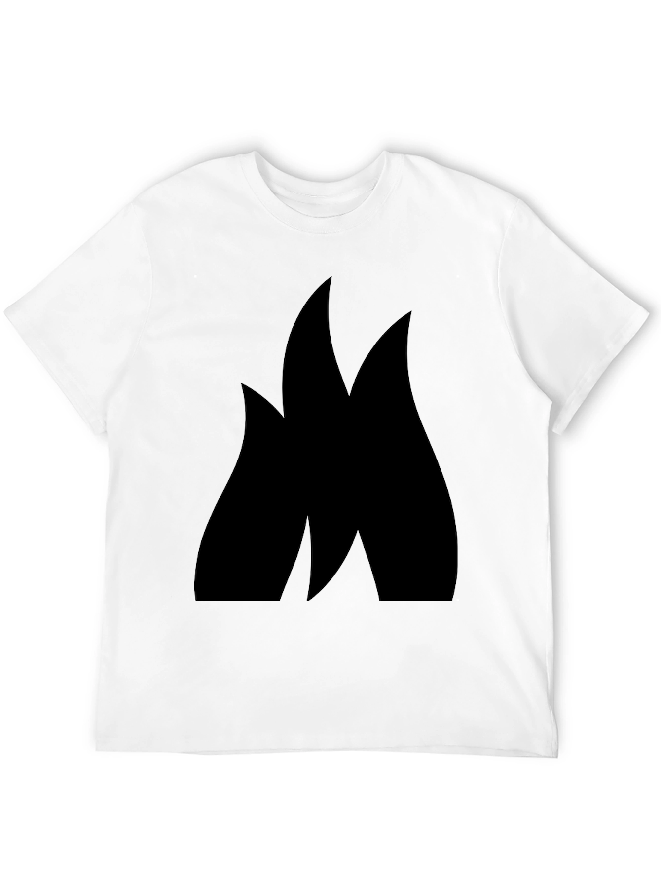 Flame Graphic Black T-Shirt - Soft Cotton Casual Tee
