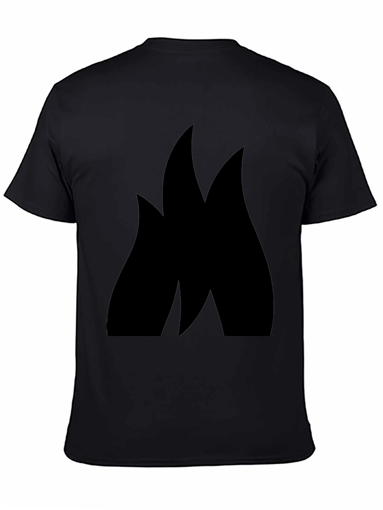 Flame Graphic Black T-Shirt - Soft Cotton Casual Tee