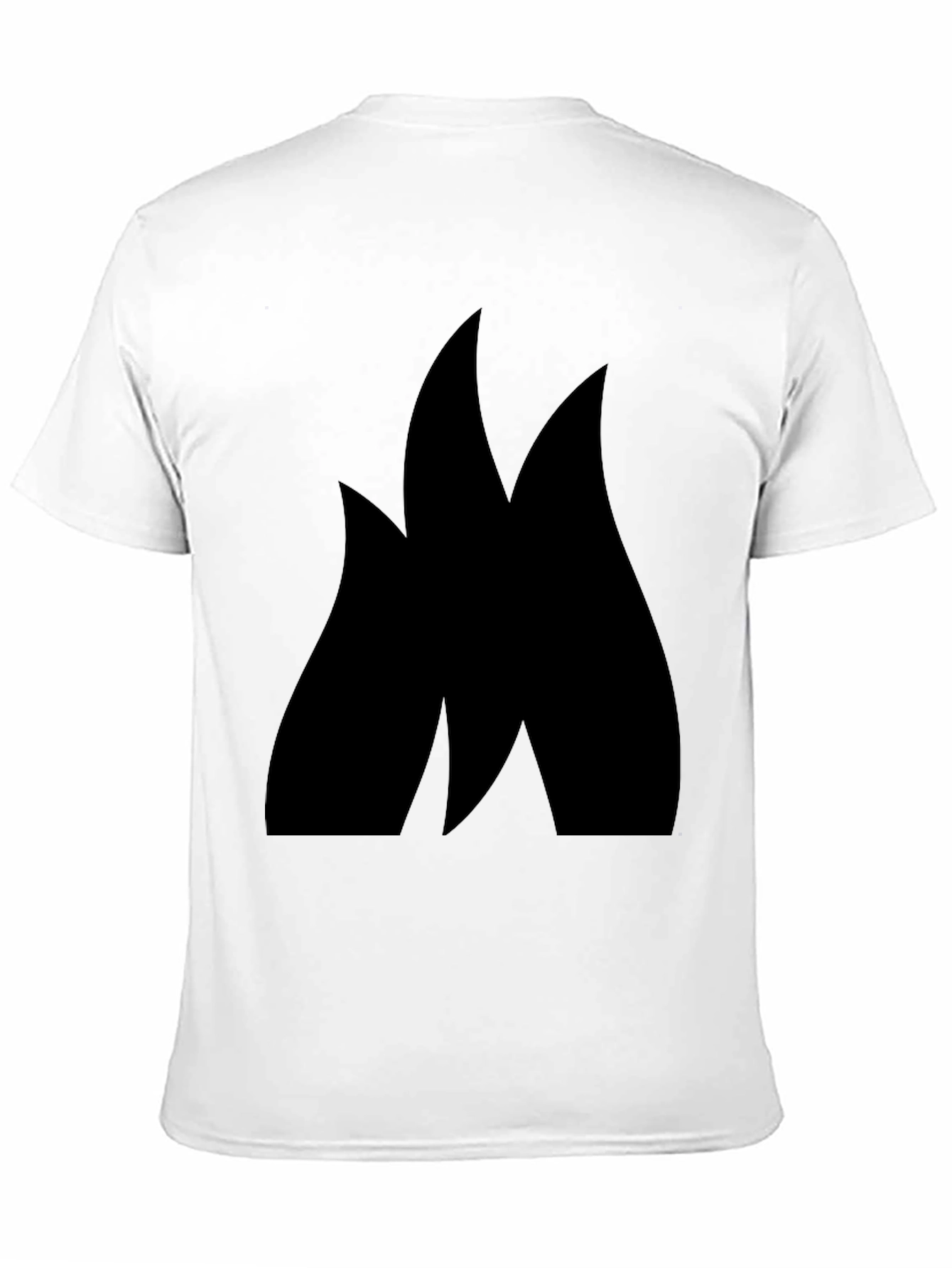 Flame Graphic Black T-Shirt - Soft Cotton Casual Tee