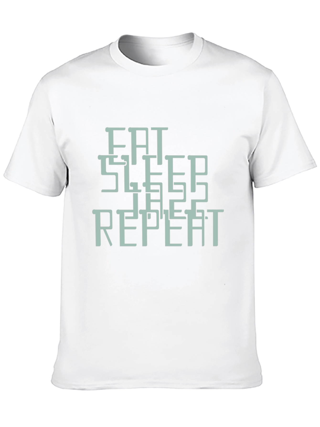 Eat Sleep Game Repeat Graphic T-Shirt - Black
