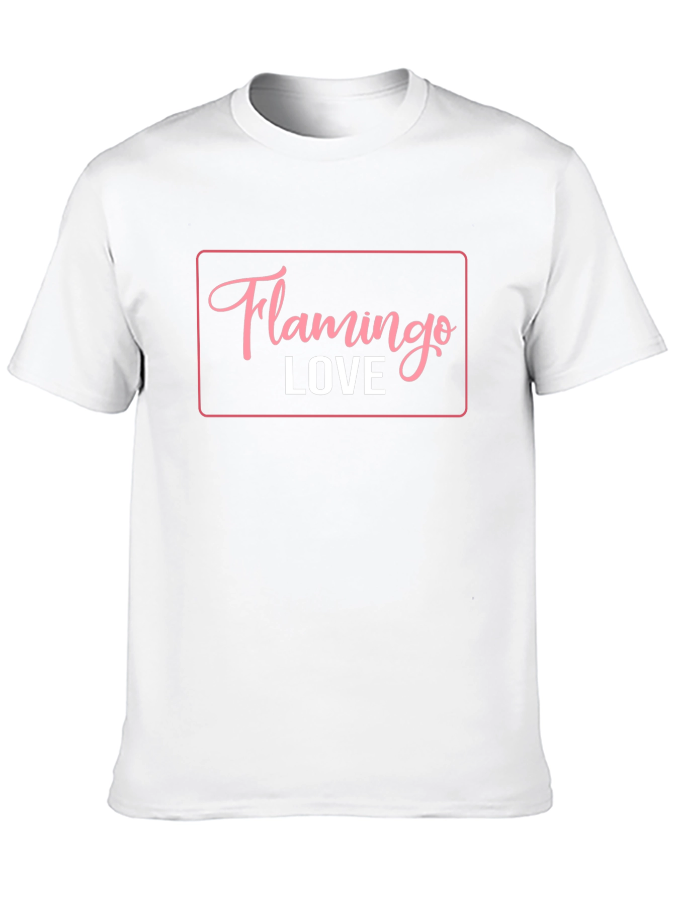 Flamingo Love Graphic T-Shirt - Casual Black Tee