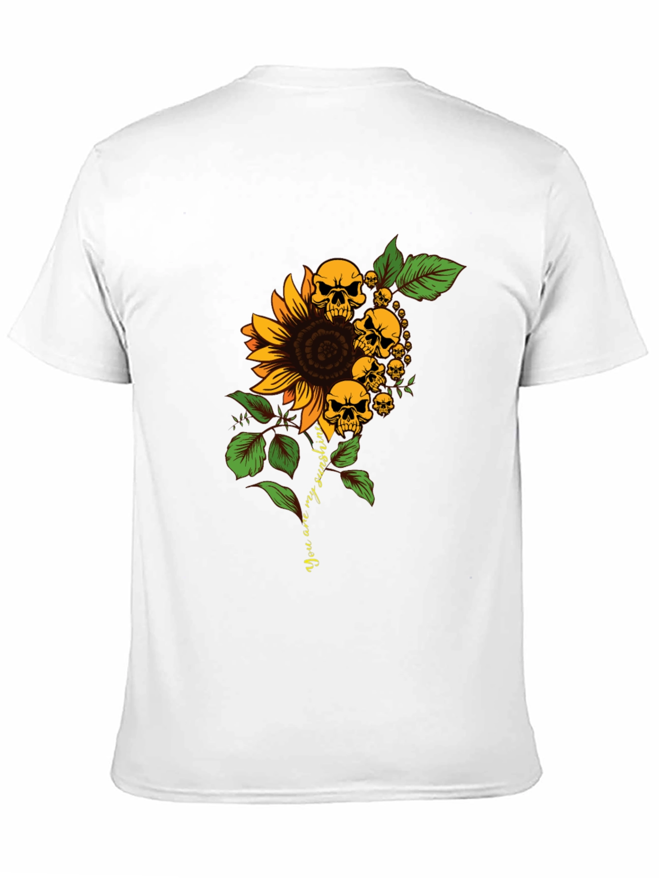 Skull Sunflower Graphic Tee - Black T-Shirt