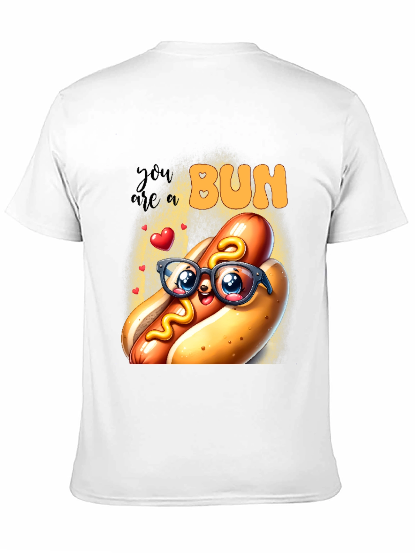 Cute Hotdog Graphic T-Shirt - You are a Bun