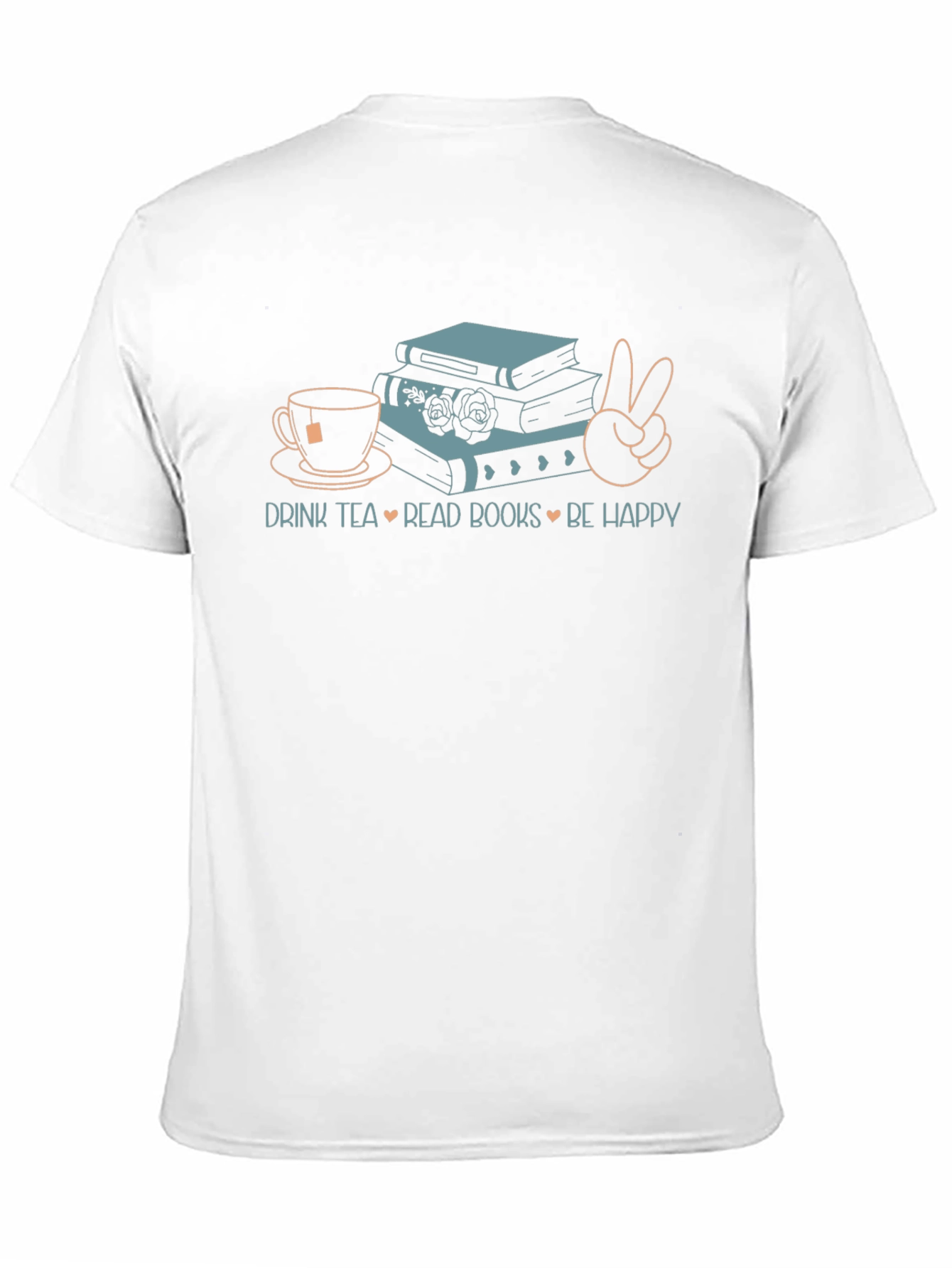 Drink Tea Read Books Be Happy T-Shirt