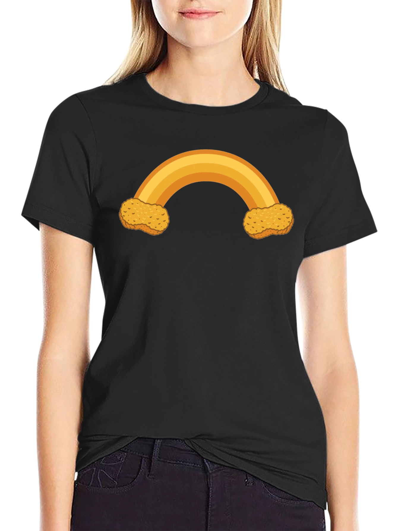 Nugget Rainbow Graphic T-Shirt - Black