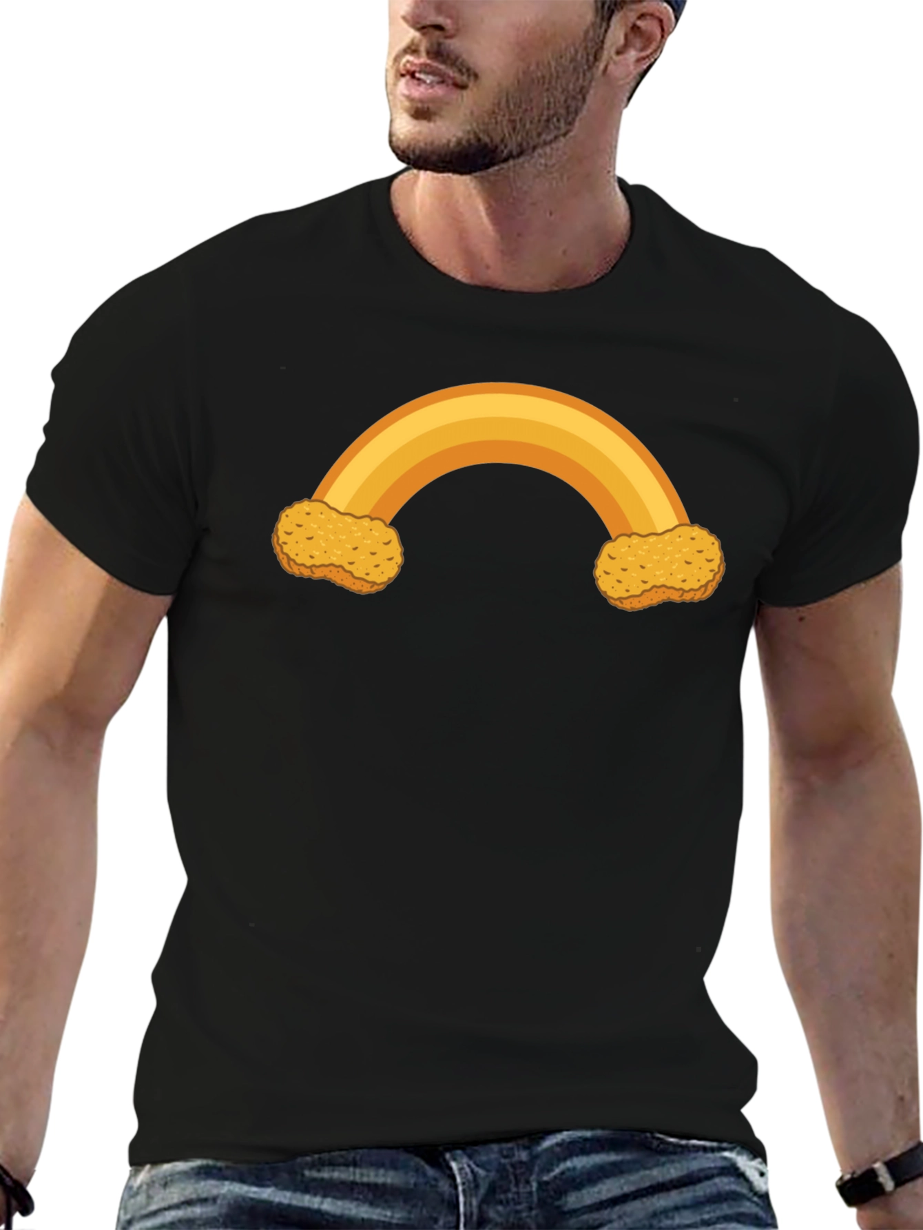 Nugget Rainbow Graphic T-Shirt - Black