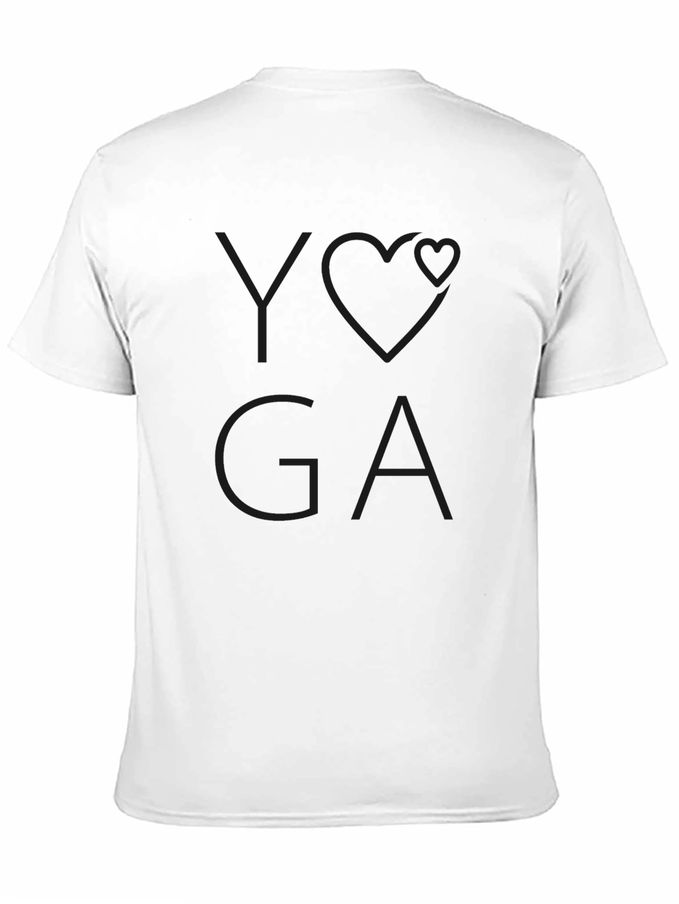 Yoga Heart Graphic Tee - Soft Black Casual Shirt