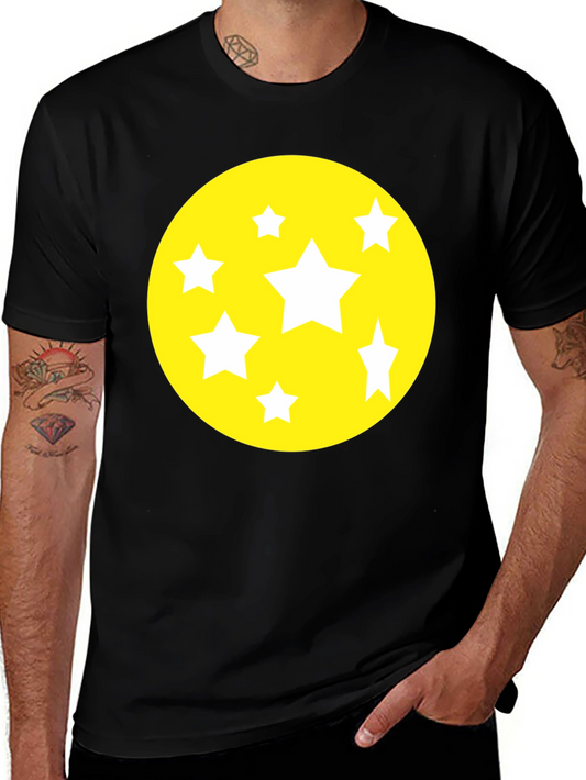 Starry Graphic Tee - Black Cotton Comfort