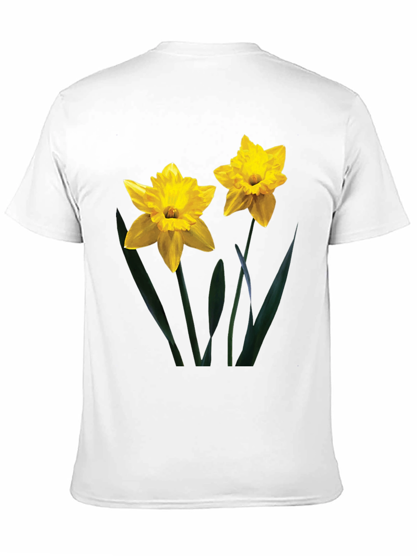 Daffodil Print Black T-Shirt