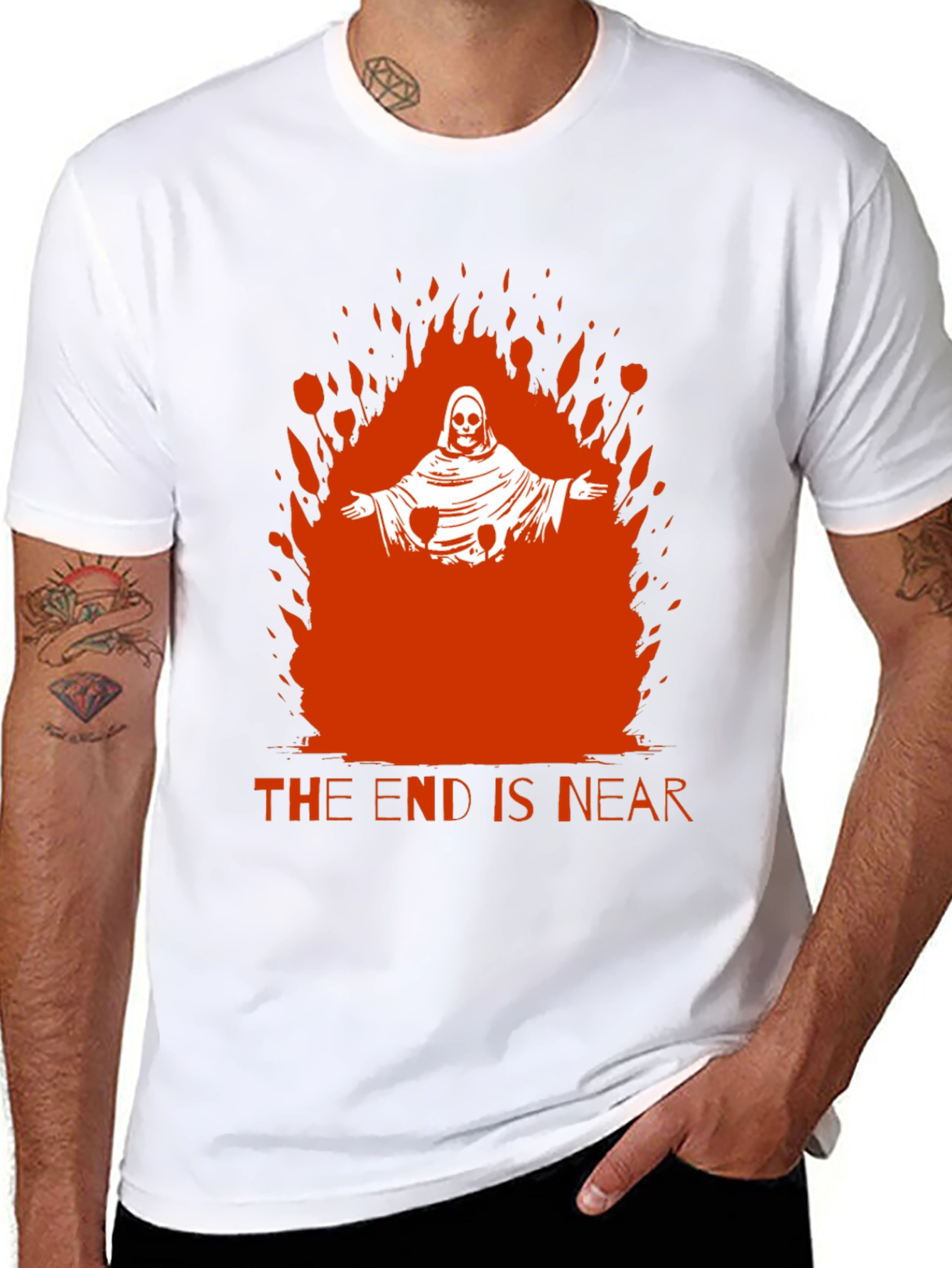 Grim Reaper The End is Near Graphic Tee
