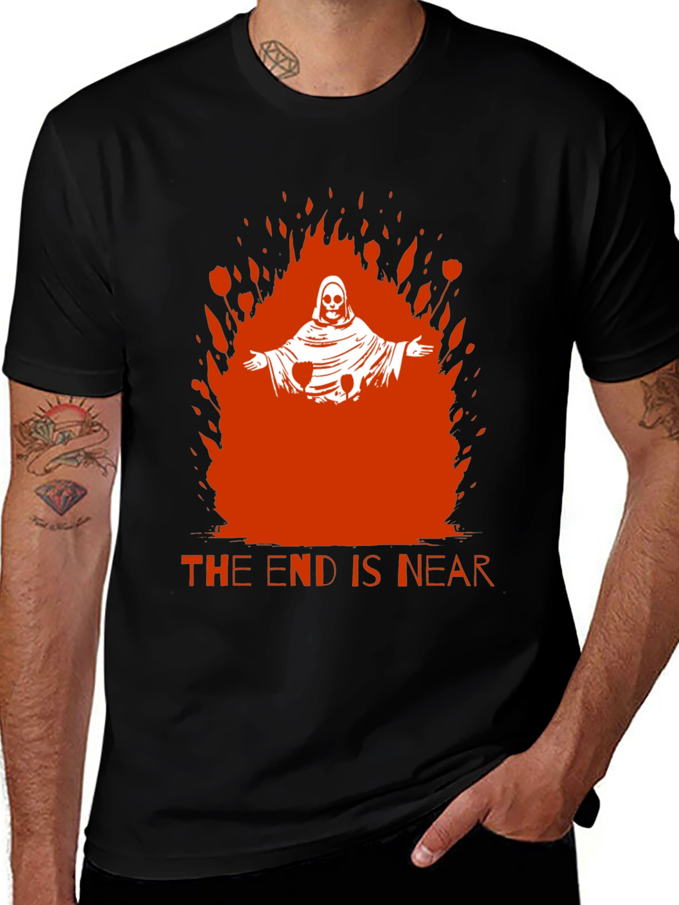 Grim Reaper The End is Near Graphic Tee