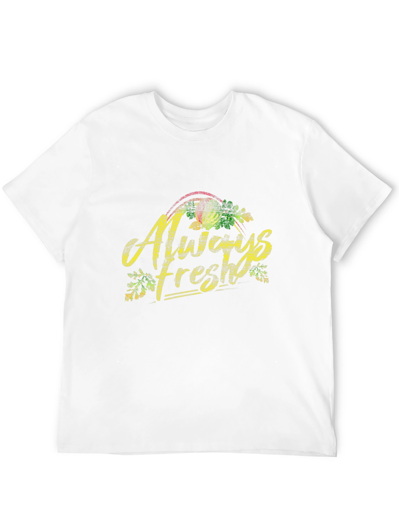 Always Fresh Graphic Tee - Black Cotton Casual T-Shirt