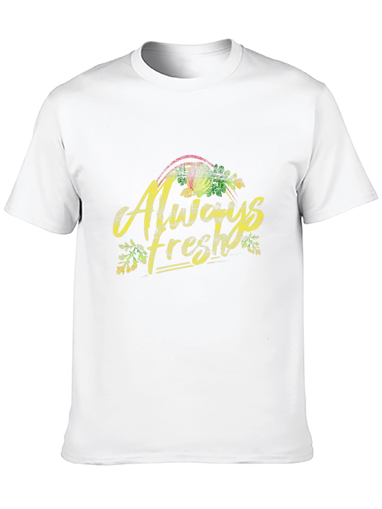 Always Fresh Graphic Tee - Black Cotton Casual T-Shirt