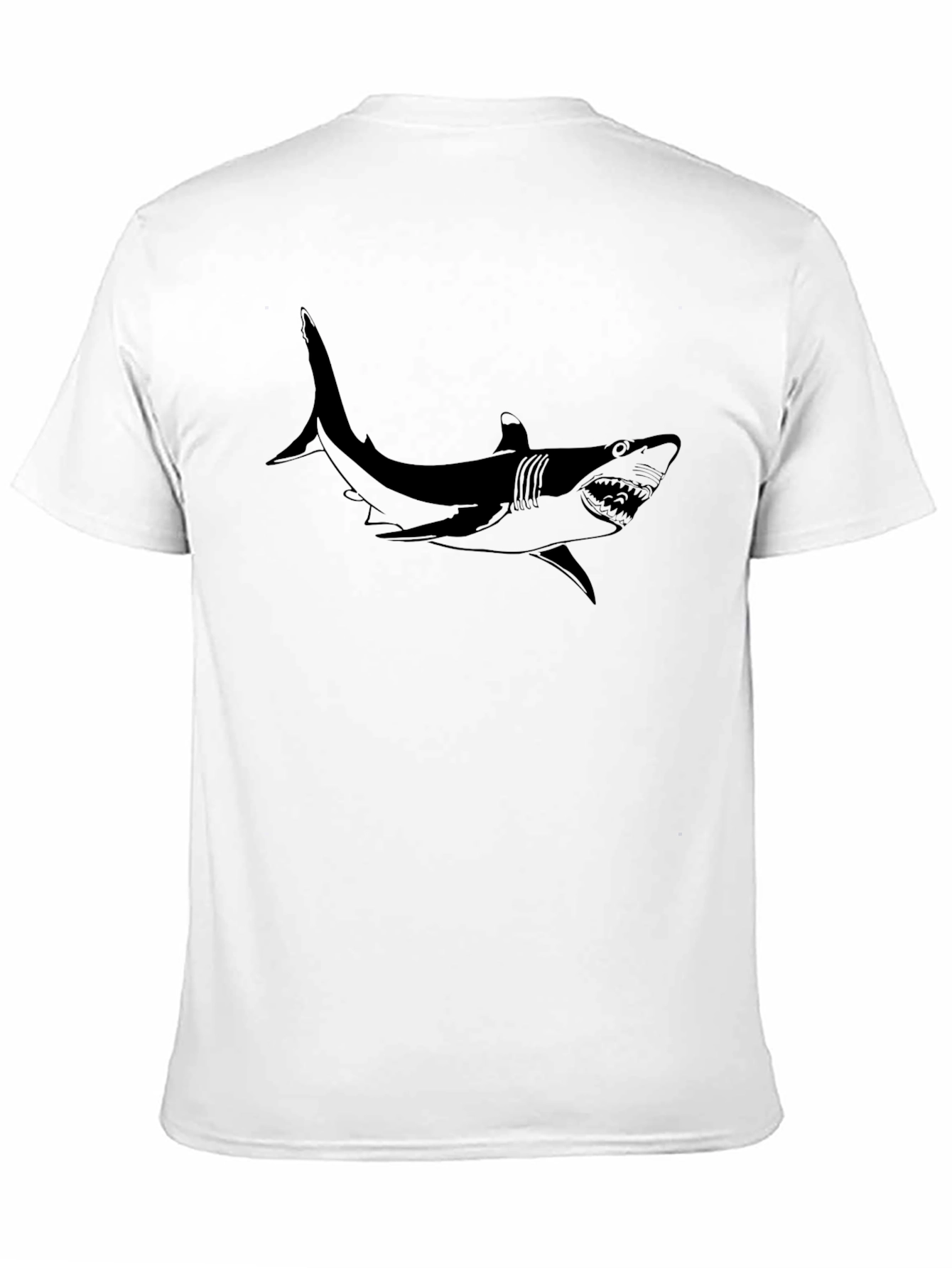 Shark Graphic Black T-Shirt - Mens Casual Tee