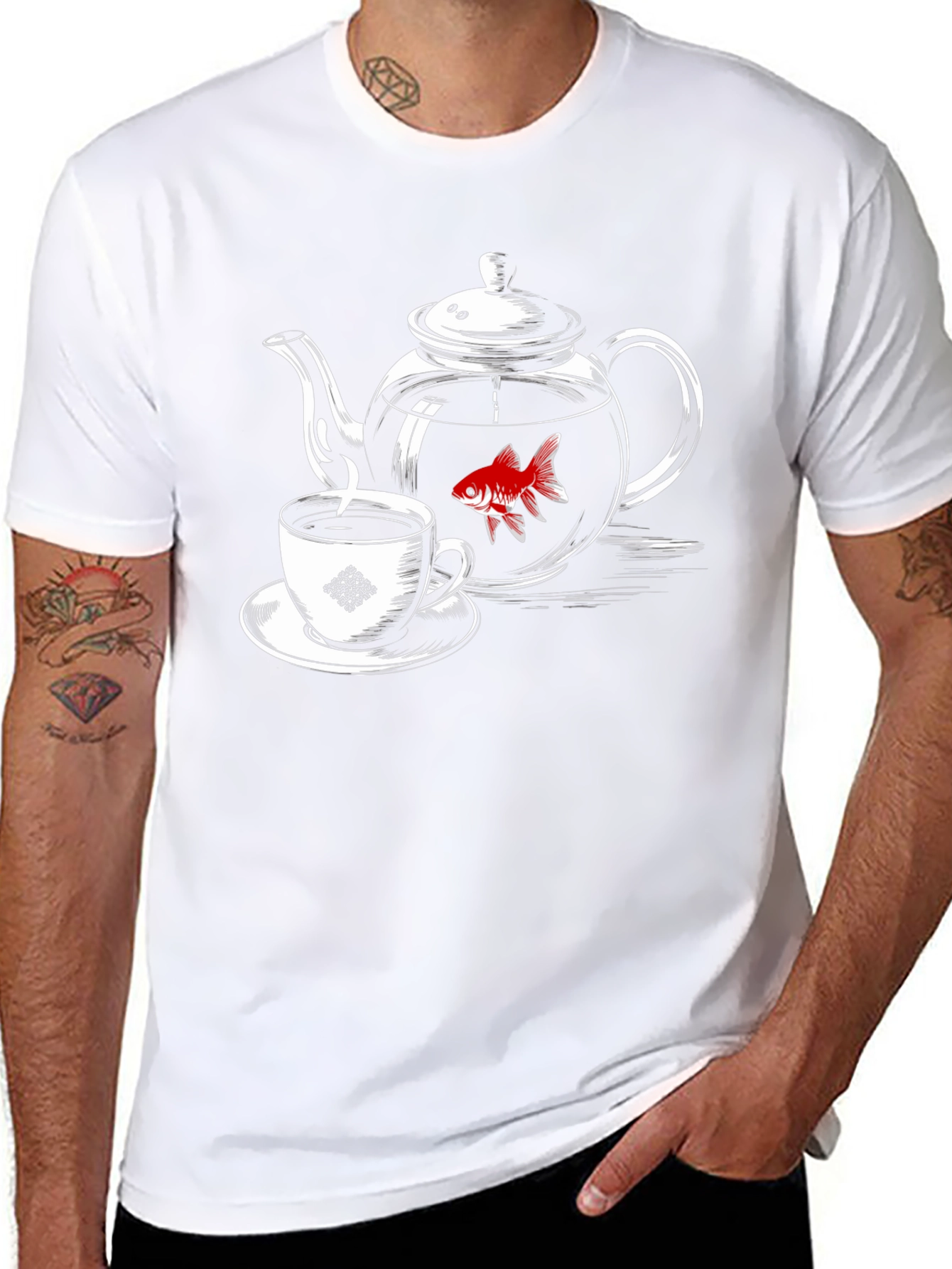 Tea Time Goldfish T-Shirt