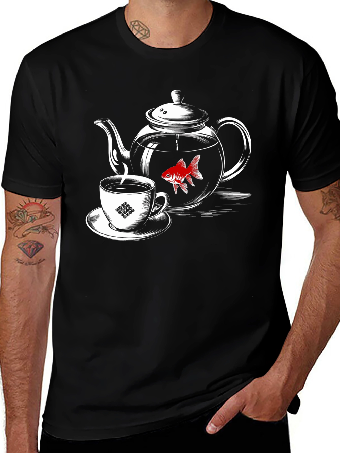 Tea Time Goldfish T-Shirt