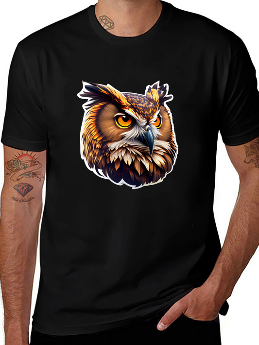 Owl Graphic Black T-Shirt