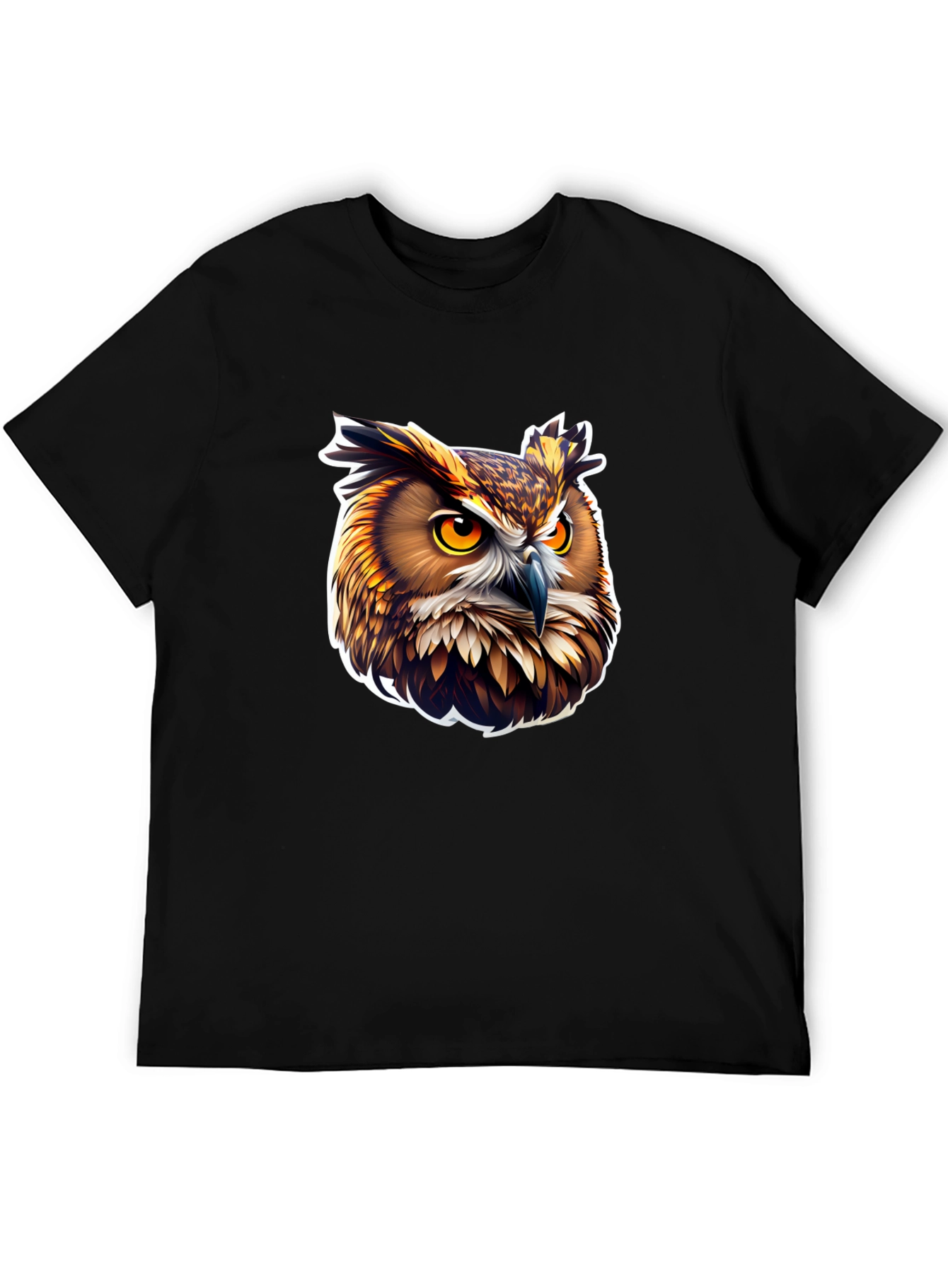 Owl Graphic Black T-Shirt