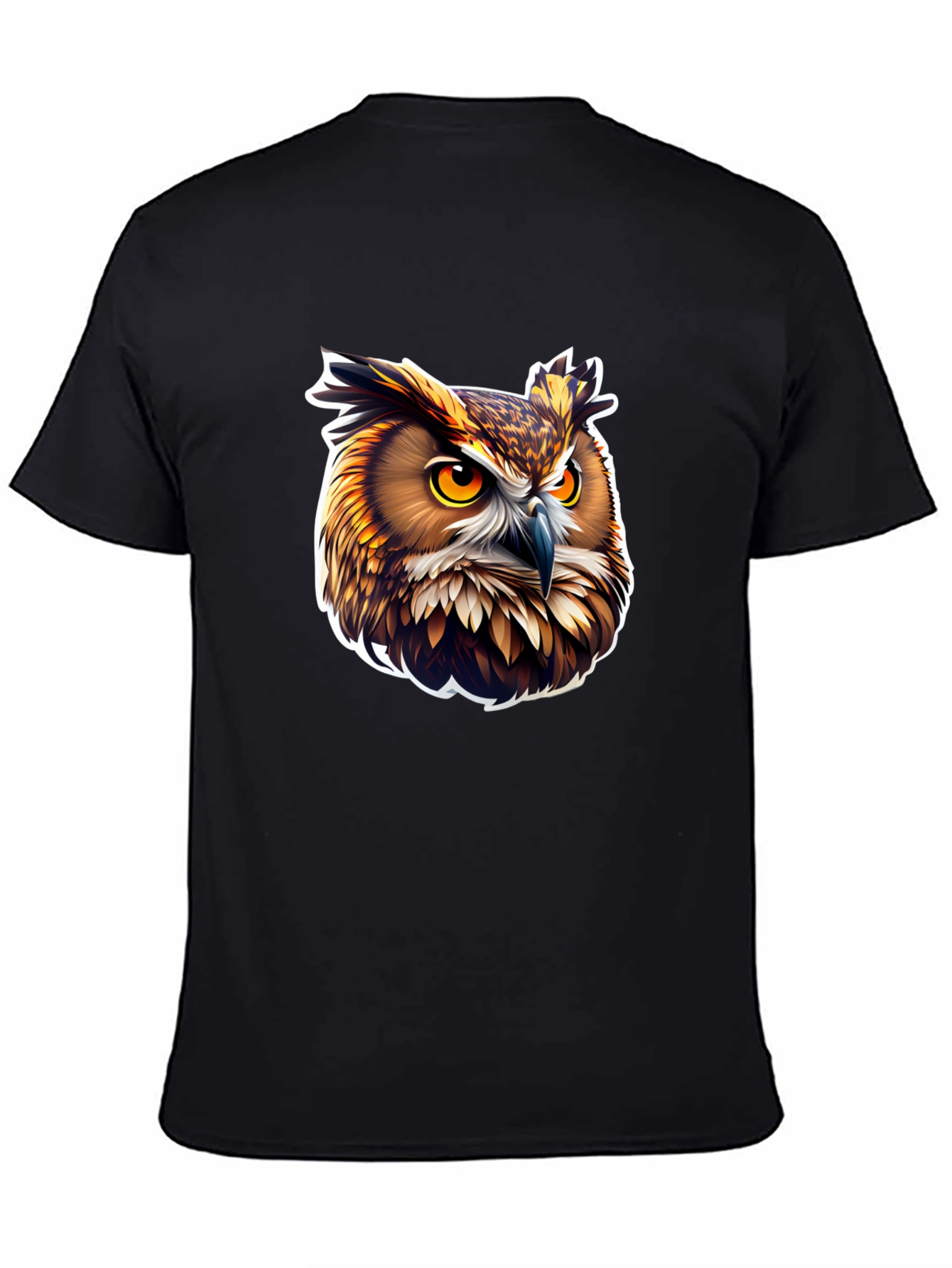 Owl Graphic Black T-Shirt